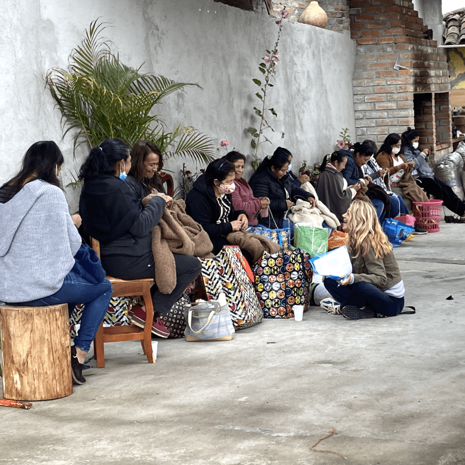 A meeting with one of our talented group of knitters; these are the ladies from La Paz, a region near the Colombian border2_